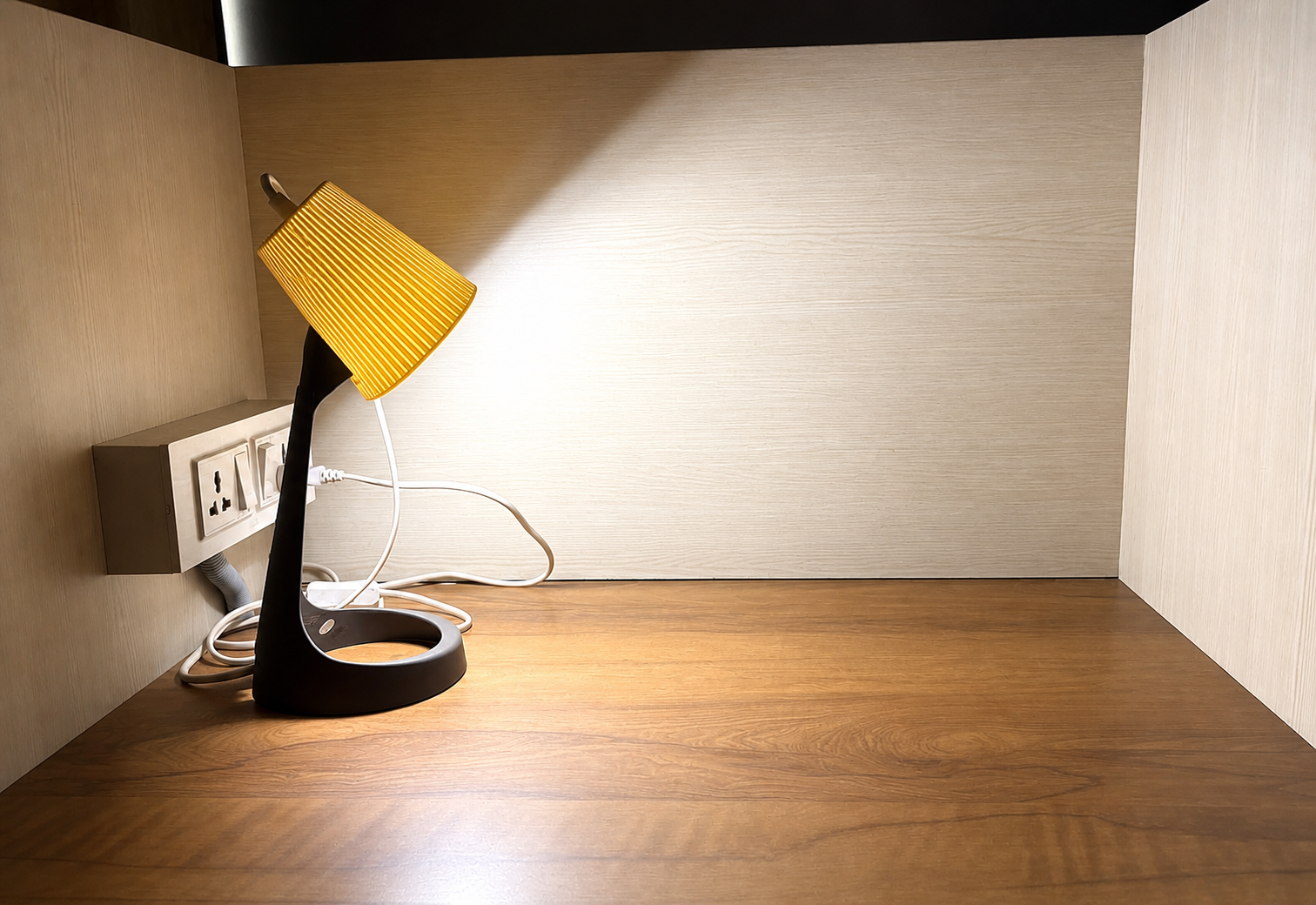 Clean reading cubicle with white light